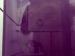 Stepmom Gets Intense Bathroom Sex with Not Son in Chubby Ebony Riding and Doggystyle Action from Voyeur View