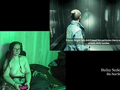 hey, check this brunette bbw with big natural tits and glasses in naked lake house game part 2