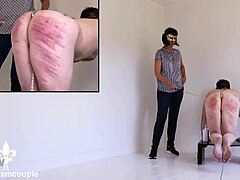 Hey, ready for part 2 of this intense caning session with the huge cock slut getting punished?