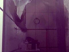 Stepmom Gets Intense Bathroom Sex with Not Son in Chubby Ebony Riding and Doggystyle Action from Voyeur View