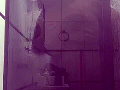 Stepmom Gets Intense Bathroom Sex with Not Son in Chubby Ebony Riding and Doggystyle Action from Voyeur View