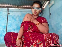 What if this hot desi babe with huge natural tits craves a long cock while alone in her room?