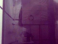 Stepmom Gets Intense Bathroom Sex with Not Son in Chubby Ebony Riding and Doggystyle Action from Voyeur View