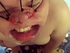why don't you let me fuck your face hard and cum right on your nose like that?