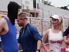 Hey, check out Slimthick Vic getting wild in part 2 with blonde blowjob, big tits, and doggystyle riding! 😏