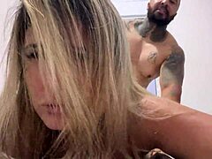 Amateur Tanned Brunette With Small Natural Tits Spreads Wet Pussy For Huge Throbbing Cock. She Moans As He Cums Inside And She Orgasms On Him
