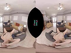 vrhush kenzie madison gets pov fuck doggystyle with cumshot on face after long day at work