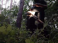 I'm fucking my stepsister deep in her mouth out in the woods to avoid her boyfriend.