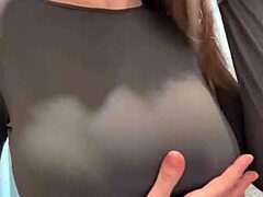 I caress my milky tits until I orgasm hard as a stepmother... wait, uh, yeah that's it