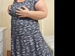 Why does this chubby wife touch her fat pussy solo?