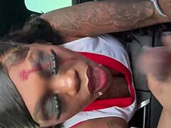 cheerleader gets bent over in doggystyle for creampie in this wild compilation of ebony sex tapes.