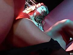 Three sexy milfs enjoy raw anal orgy with clients at strip club