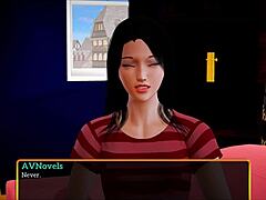 Why does my new family game turn into this erotic teen brunette session with big tits and ass?