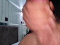 Oh damn, intense anal and handjob with hot moans from huge cock and tons of sperm on muscular bodybuilder neighbor!