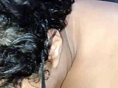 Huge saggy tits latina takes cumshot after deepthroat blowjob and hairy pussy fucking