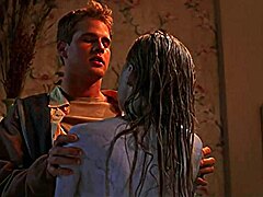 tania saulnier takes a relaxing shower scene