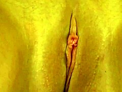 What if an 18-year-old blonde teen explores solo masturbation with fingering and toys in fishnet stockings on the bed?