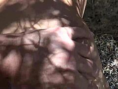 Amateur Milf Gets Pissing Fucking And Creampied In Public Outdoor Spot.