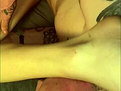 Slut spreads pussy