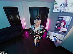 Wow, VR Conk Asian Silver Wolf Sucks Cock Deep And Fucks Hard In Honkai Star Rail Cosplay Parody!