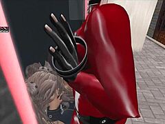 Shemale Using Girl In Slut Vendor Gloryhole In Second Life Webcam Cartoon!