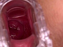 Insane Pussy Squirting From Horny Amateur Slut With Shaved Wet Lips And Big Tits