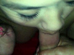 Young thick Asian slurps strong Latin cock with wet passion