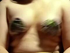 Who wouldn't crave titty play with this tiny amateur in lingerie?!