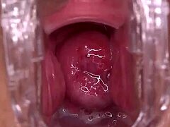 Insane Pussy Squirting From Horny Amateur Slut With Shaved Wet Lips And Big Tits