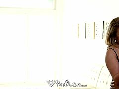 PureMature shows blonde in lingerie Sofia Valletta with hot creampie finish