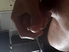 Intensely Tugging On My Big Monster Cock Solo Until It Explodes With Cum All Over The Place