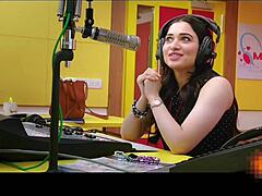 tamanna shows off in shorts, highlighting those legs nicely
