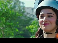 tamanna shows off in shorts, highlighting those legs nicely