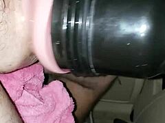 Amazing Blowjob With Black Toy And Deepthroat Action!
