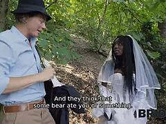 oh man this bride's got cold feet but her wet pussy's ready for some interracial cheating in the forest 🌳💦