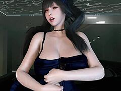 final fantasy tifa lockhart shakes her hips in a sensual naked dance vam style