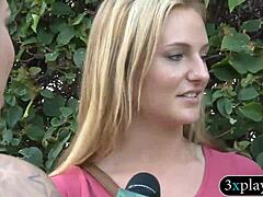 Girls Get Convinced for Painted Body Bikini Flashing on Beach! Cash Makes It Happen!