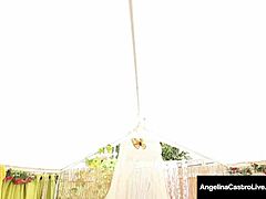 Curvy Babe Angelina Castro Uses Strapon To Fuck Blonde Hottie Cristi Ann In Outdoor Doggystyle Action