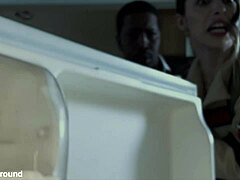 Slutty Ghostbusters Chanel Camryn Anna Claire Clouds and Avery Black finger hairy pussies in interracial orgy