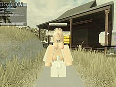 uhh i cant believe this roblox porn with blonde anal doggystyle riding...