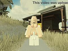 uhh i cant believe this roblox porn with blonde anal doggystyle riding...