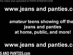 valya teasing in a tight jean miniskirt