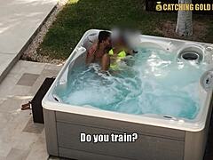 i get this super sexy venezuelan model all wet and fuck her hard in the jacuzzi then move to the shower for more intense action with her big tits and ass bouncing everywhere