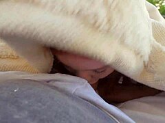 Watch Out Neighbors! Risky Public Swallow Of Huge Cock In Backyard With Deepthroat Action