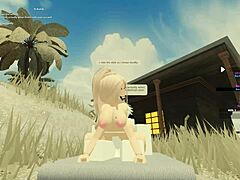 uhh i cant believe this roblox porn with blonde anal doggystyle riding...