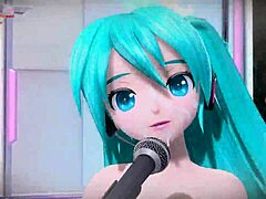 Hatsune Miku appears in Project Diva with a unique nude mod featuring pregnancy and special effects