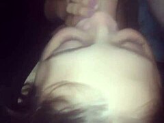 cape town petite slut gives blowjob to big cock until cum covers her small tits