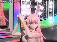 megurine luka in vocaloid project diva with full nude mod and bunny costume