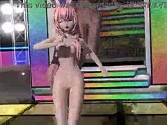 megurine luka in vocaloid project diva with full nude mod and bunny costume
