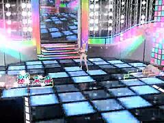 megurine luka in vocaloid project diva with full nude mod and bunny costume